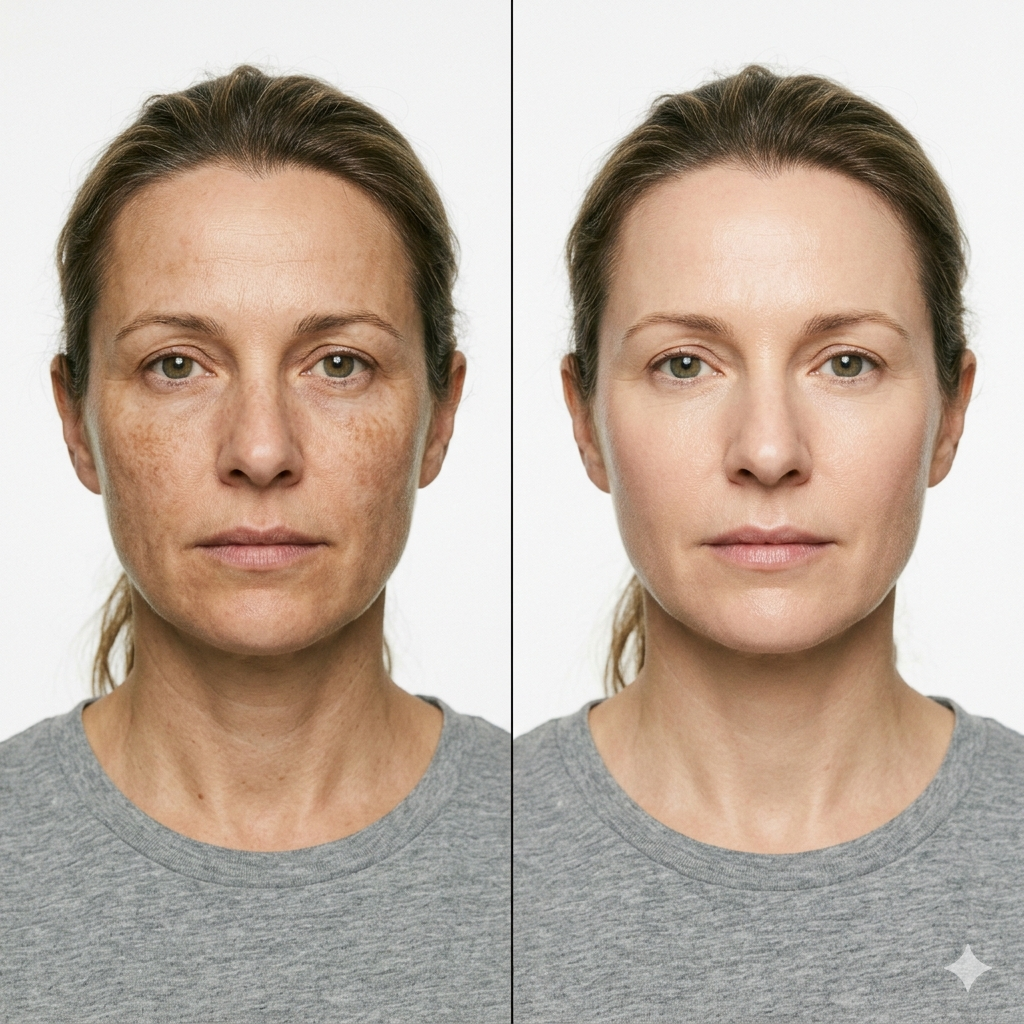 before/after 1 — skin tone evening
